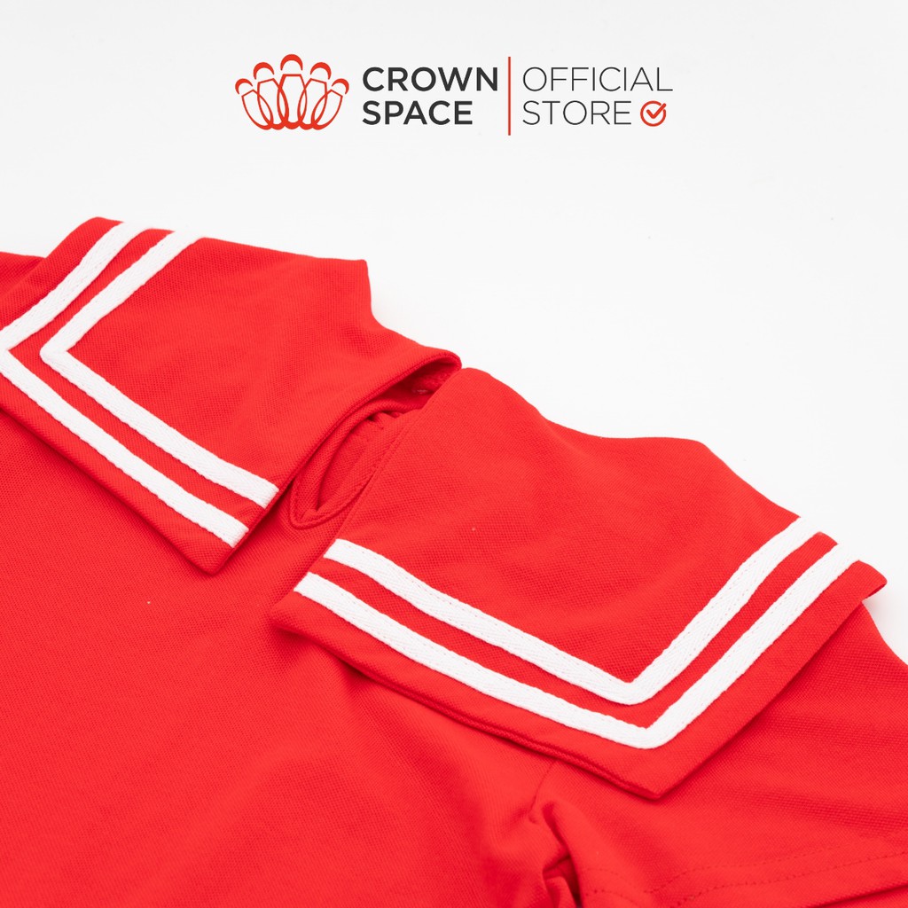 Váy Thủy Thủ Cho Bé Gái Chính Hãng Crown Kids Màu Đỏ Size 5-9 CKGS2810915