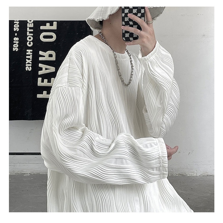 ÁO TAY DÀI CỔ TRÒN HOẠ TIẾT NỔI THU ĐÔNG SIZE M-2XL | Áo tay dài nam nữ