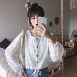 Áo cổ V kiểu Freesize
