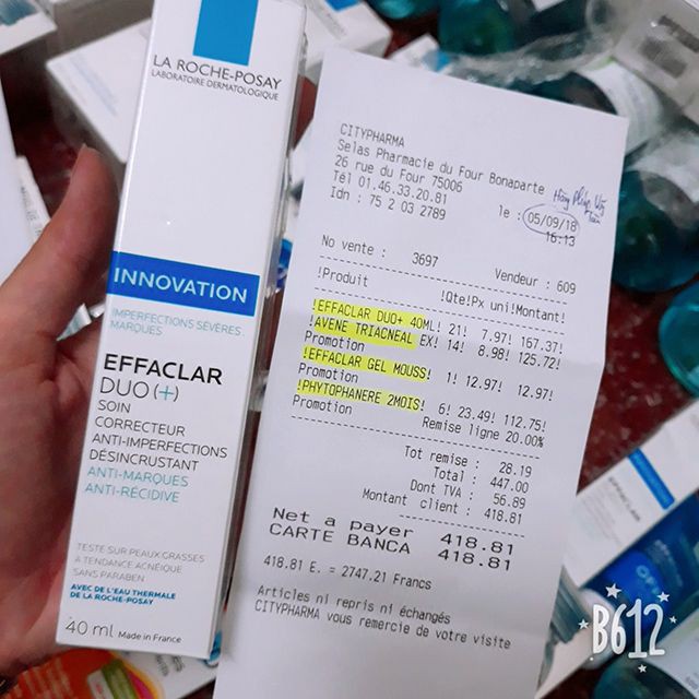 Kem Dưỡng Dou+ La Roche Posay Effaclar 40ml