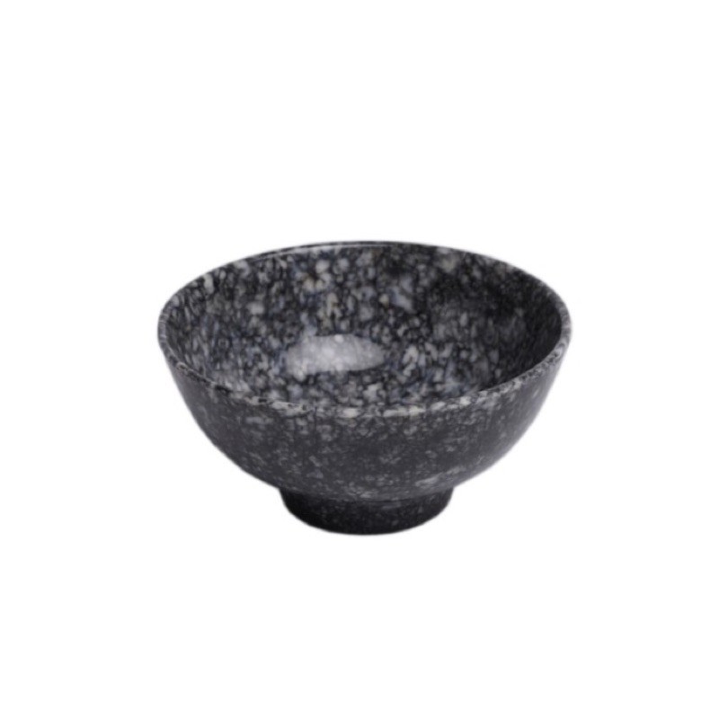 Combo 10 Chén cơm nhựa Melamine cao cấp kiểu vân đá đen (CO11VD)
