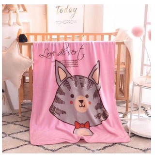 Chăn lông tuyết 2 lớp siêu mềm mịn cho bé, Chăn thu đông khổ rộng 100 x 140cm cho bé