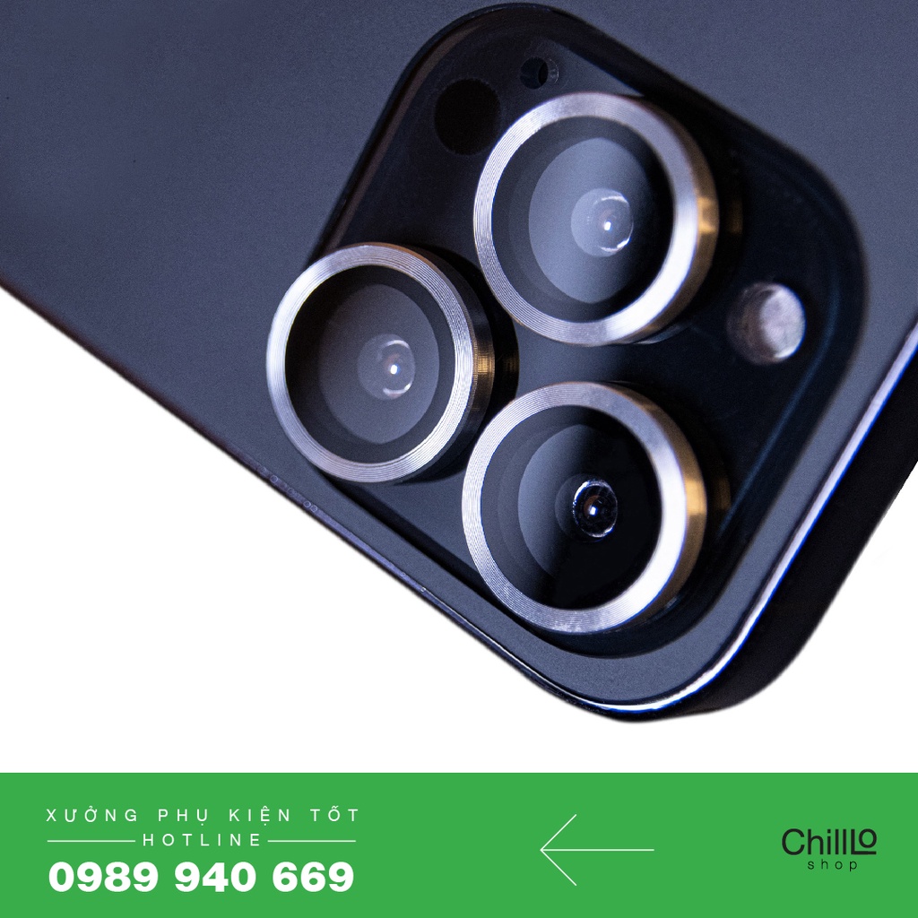 Miếng Dán Camera iPhone - Ring Lens Kính Cường Lực Viền Hợp Kim Bảo Vệ Camera Sau Cho Các Dòng iPhone 11/12/13