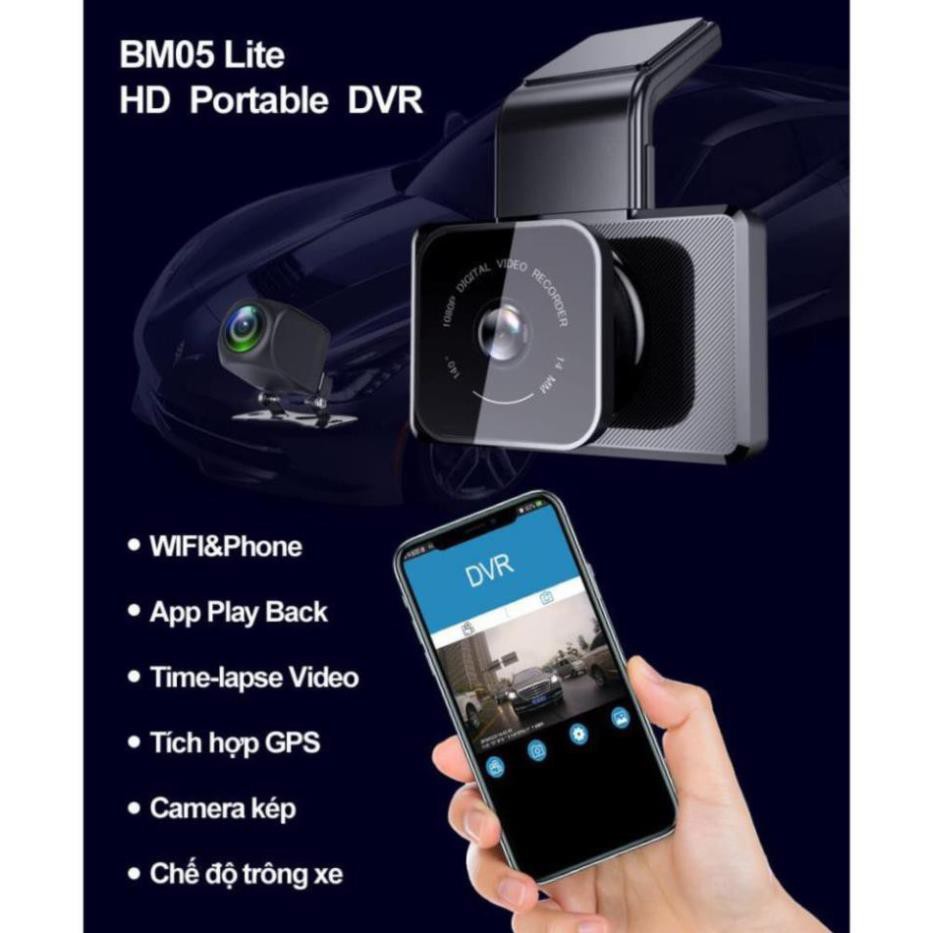 [Giảm giá]  CAMERA HÀNH TRÌNH K5 PRO GPS-WIFI QUAY HAI MẮT TRƯỚC SAU l | BigBuy360 - bigbuy360.vn