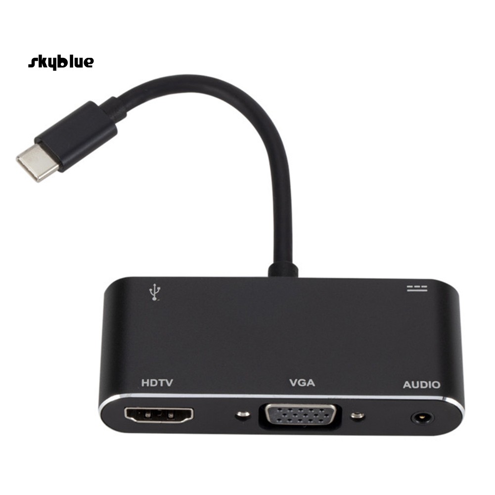 SKBL 5 in 1 USB 3.1 Type-C to 4K HDMI VGA Audio Adapter Cable for PC Laptop Monitor | BigBuy360 - bigbuy360.vn