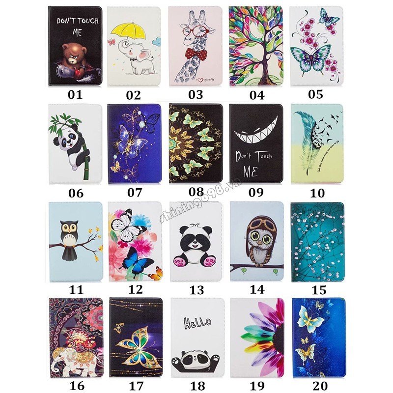 Cute pattern flip leather Case Samsung Galaxy Tab A 8.0 2019 SM-T290 T295 Shockproof Folding Stand Tablet cover