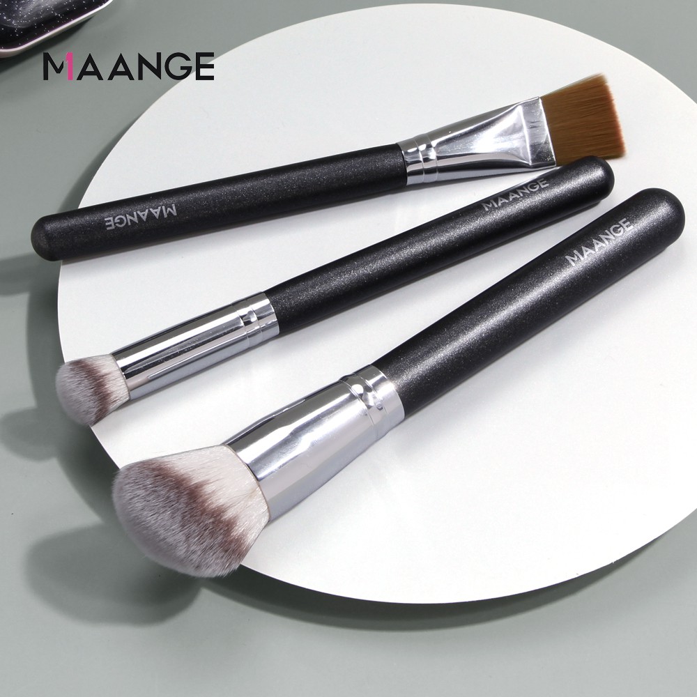 Set 3 cọ trang điểm MAANGE tiện dụng để tán phấn/che khuyết điểm