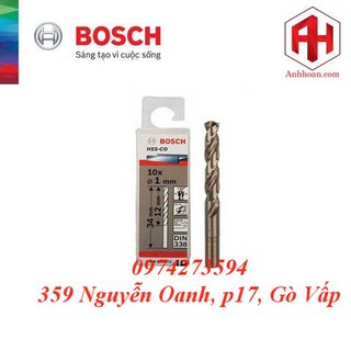 Bộ mũi khoan Inox Bosch HSS-Co 1mm (10 mũi) 2608585872