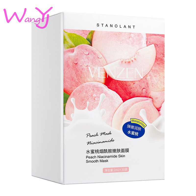 [Hàng mới về] Mặt nạ venzen chiết xuất quả đào dưỡng ẩm làm sáng và trẻ hóa làn da