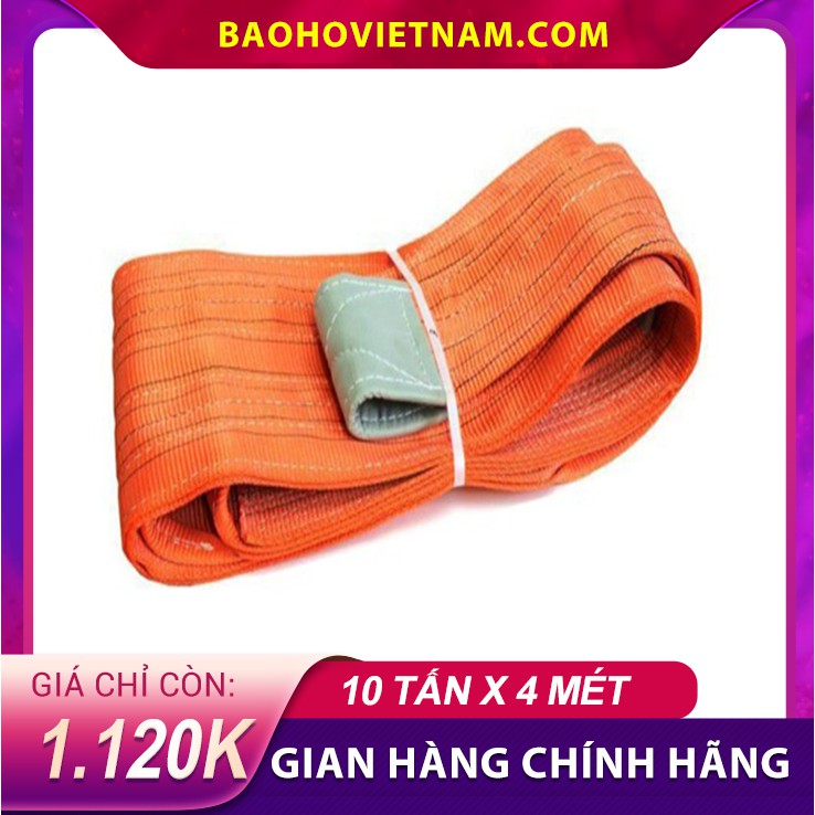 [SALE SỐC] Dây cáp vải cẩu hàng loại 10 tấn 4 mét nhập khẩu chính hãng chuyển dùng trong công nghiệp, xây dựng,...