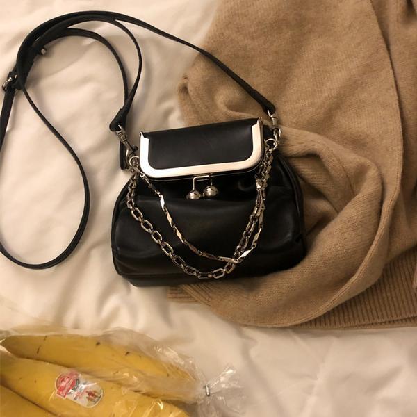 Bán Chạy!F &amp; X Túi Đeo Chéo Một Bên Vai Nhỏ Nhắn Màu Đen Nguyên Chất Phong Cách Hàn Quốc Hợp Thời Trang Dễ Phối Đồ