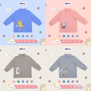 Áo cotton nỉ nhung Dokma cổ 3cm cho bé 6-36m