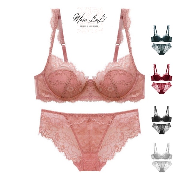 Bộ Đồ Lót Nữ LOLI28, Áo Có Gọng Không Mút, Ngực Miếng Mỏng Gợi Cảm