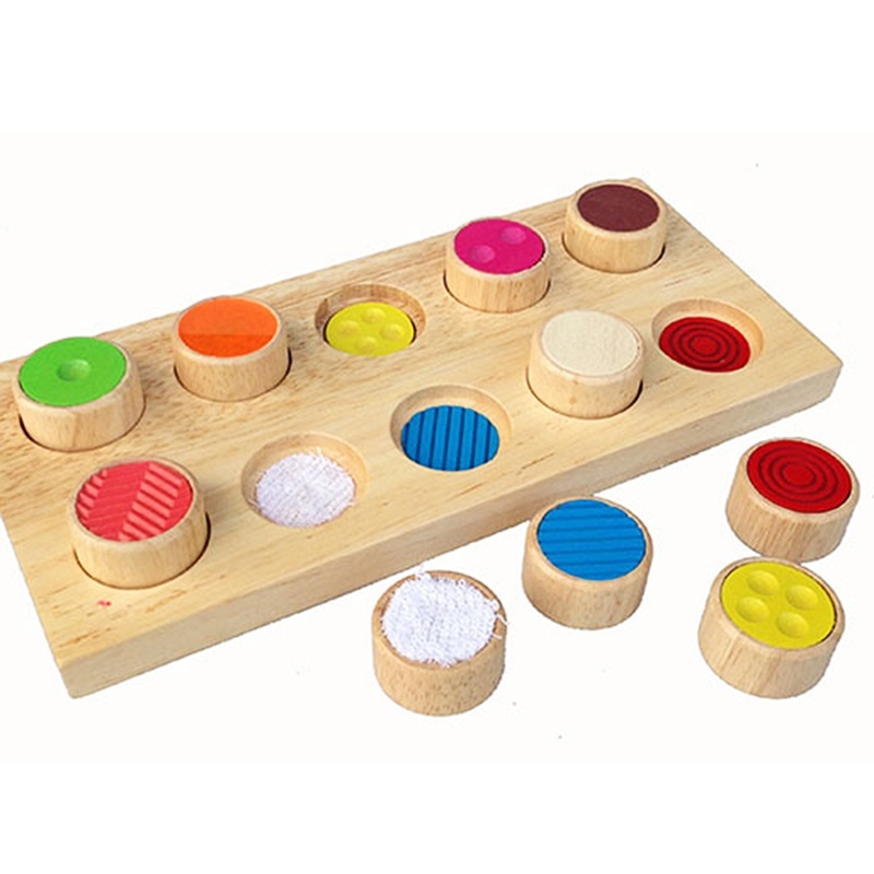 Multicolor Memory Children's Puzzle Wood Toys Baby Color Early Education Teaching Aids