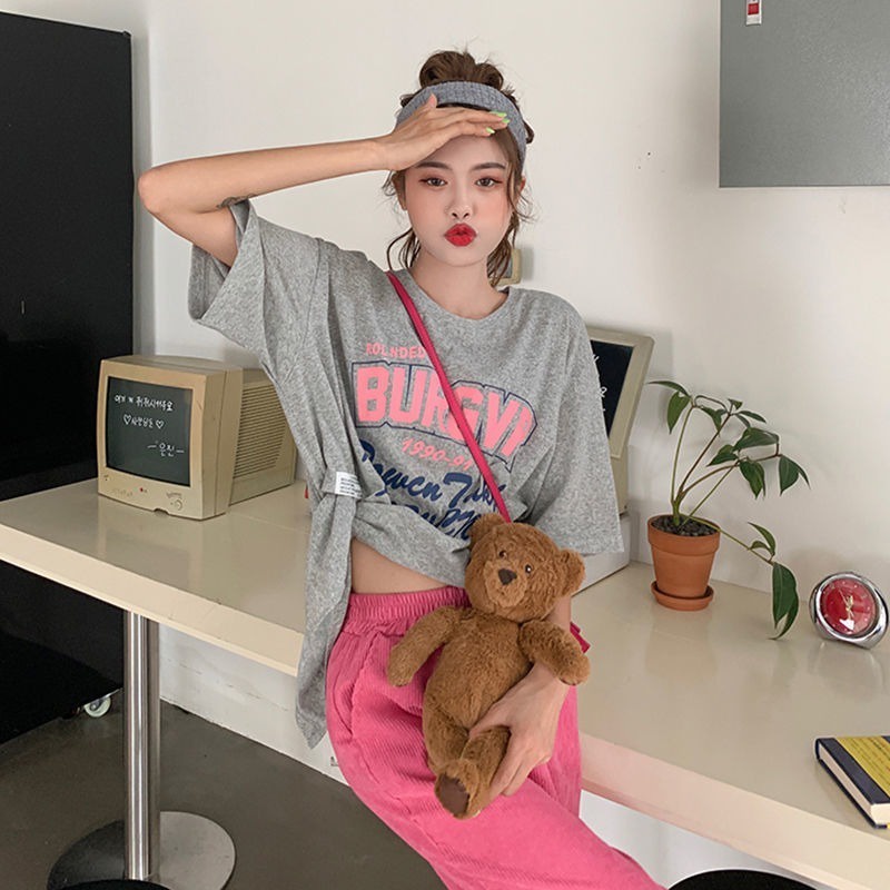 Áo Thun Form Rộng Tay Lỡ Phong Cách Hàn Quốc Dành Cho Nữ