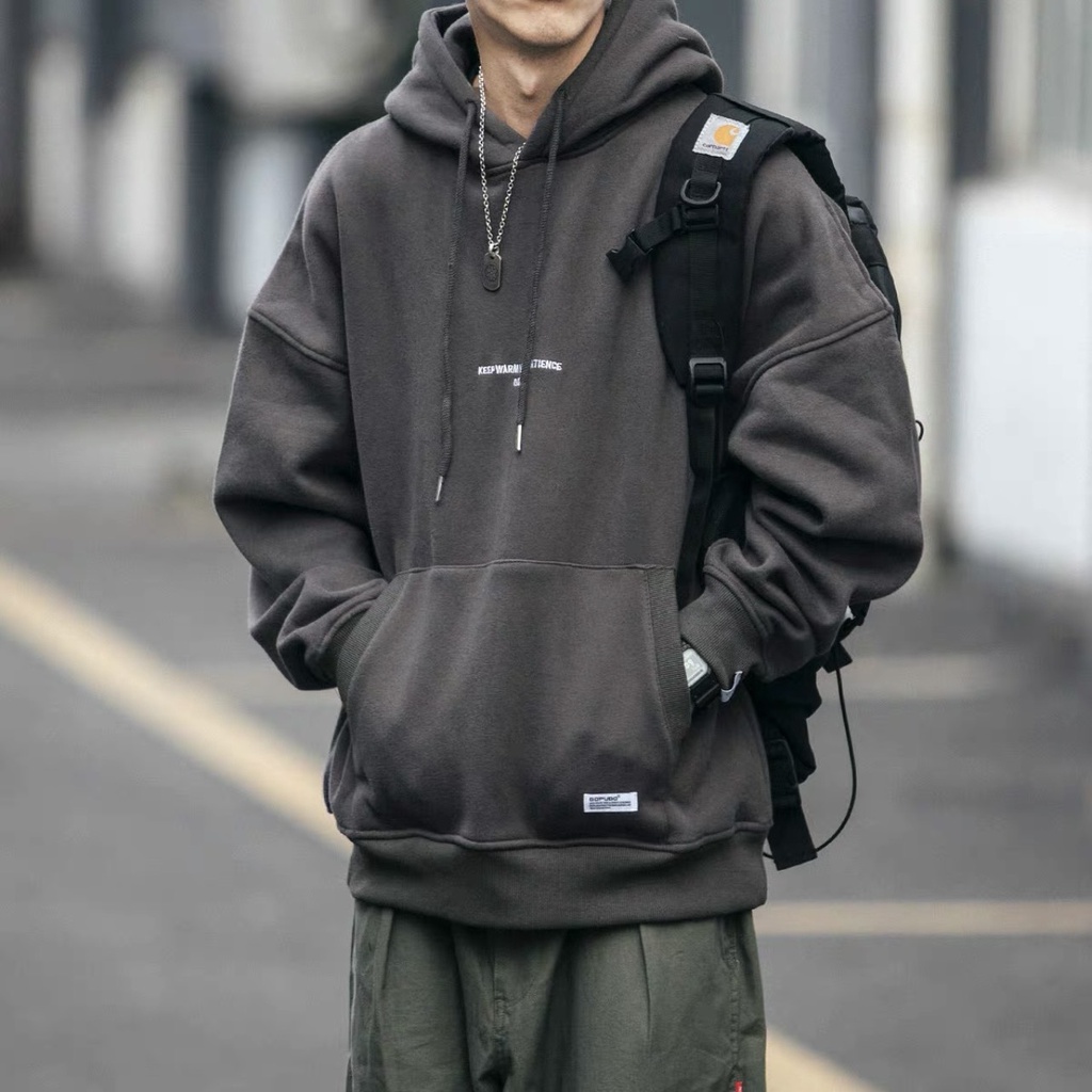 Áo Hoodie thêu chữ basic nam nữ unisex form rộng mặc cực đẹp, chất nỉ cotton Hàn cao cấp, hợp mọi thời đại