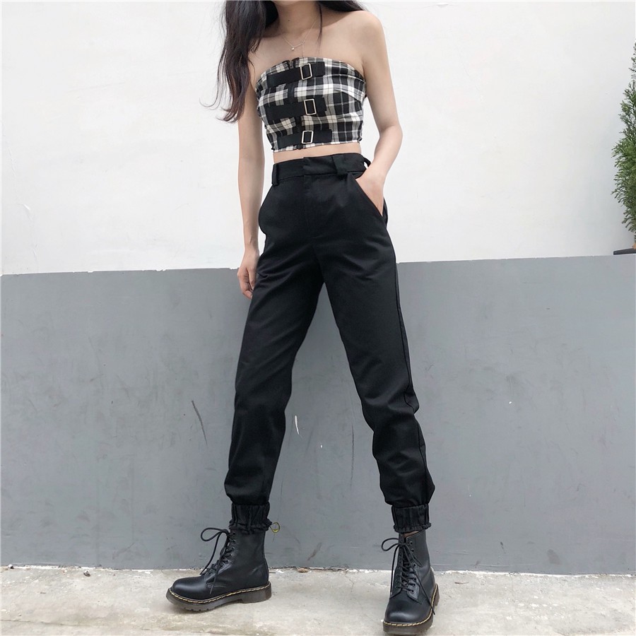 [Mã FAGREEN55 giảm 10% tối đa 30K đơn 99K] [Có Sẵn] Set quần jogger kaki + áo croptop #709 | BigBuy360 - bigbuy360.vn