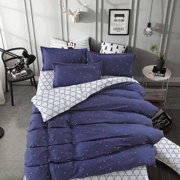 Bộ chăn ga gối Hàn Quốc chấm bi