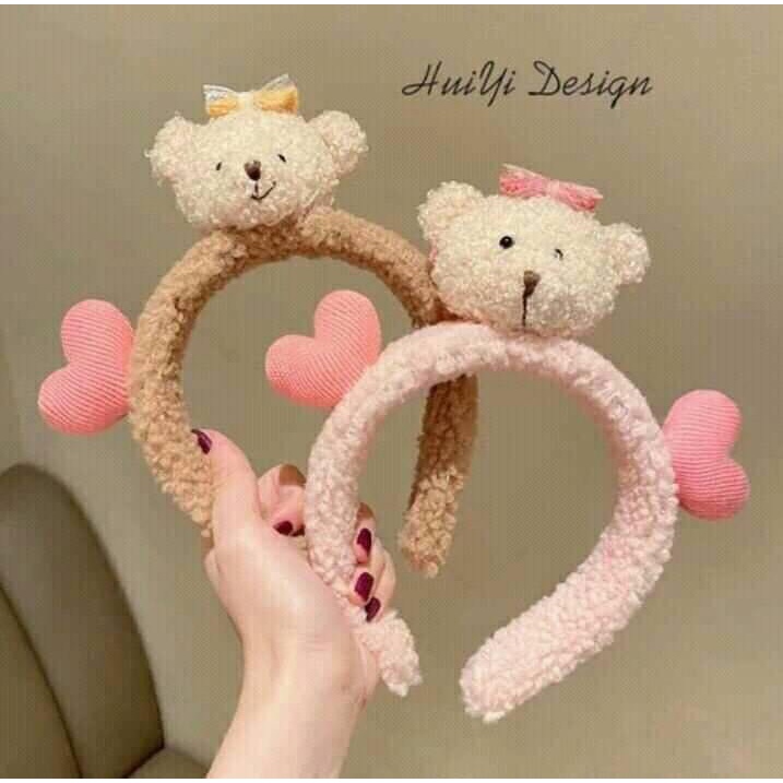 Băng đô tai gấu sang trọng dễ thương trong cô gái trái tim hoạt hình băng đô phụ kiện tóc đội đầu