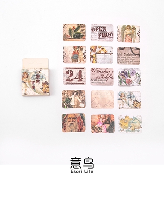 Set 45 Miếng Dán Trang Trí Đa Chúc Năng Phong Cách Retro