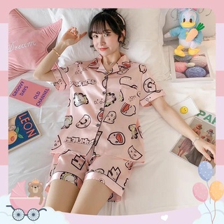 🌸 1️⃣ [QUÀ TẶNG] [BIGSIZE] [FREESHIP] Bộ lụa pyjama cổ bẻ mặc nhà siêu xinh, mát