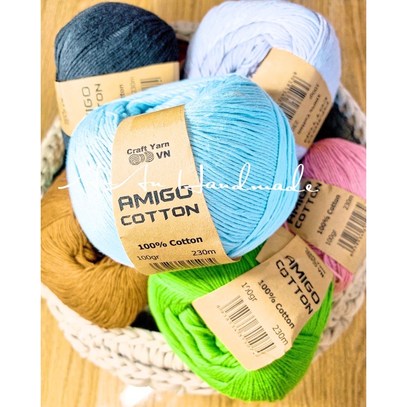  Sợi Amigo cotton 100% - Cuộn 100gr ( Full bảng màu) | BigBuy360 - bigbuy360.vn