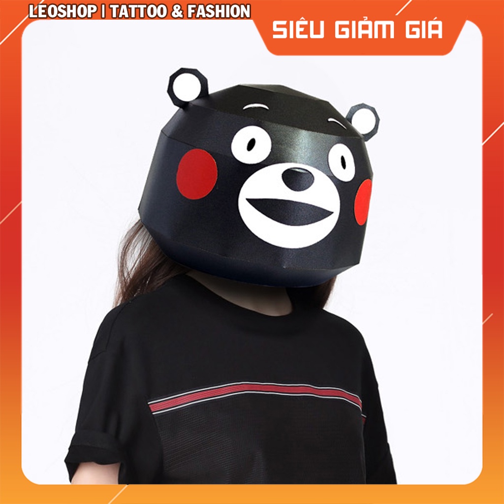 Mặt Nạ Gấu Kumamon Đội Đầu - DIY Tự Lắp Ráp (Hàng Sẵn)