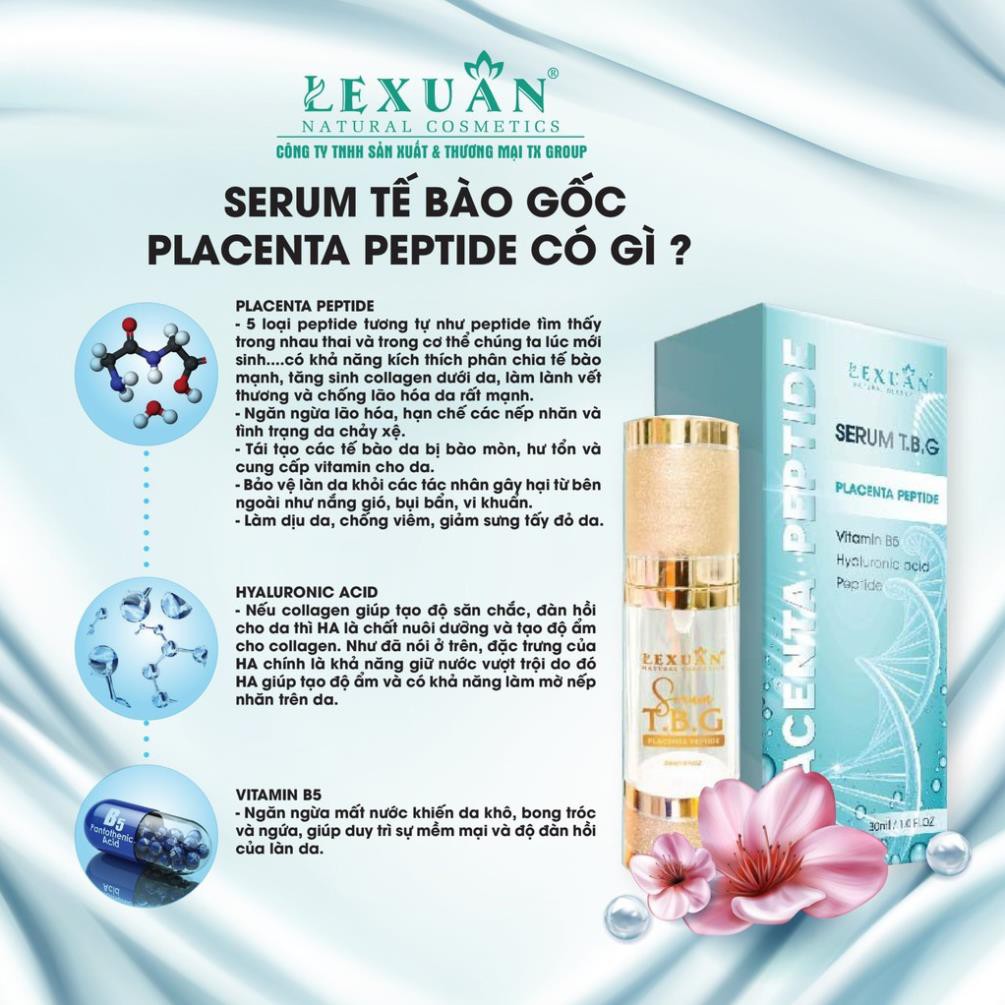 Serum Tế Bào Gốc Placenta Petide Lê Xuân,Chống lão hóa da, xóa nếp nhăn hiệu quả