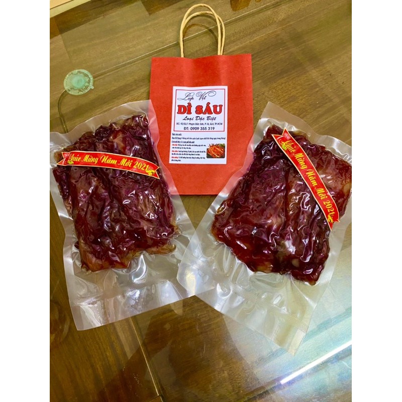 Lạp vịt Dì Sáu - Loại đặc biệt - Khối lượng 500gr