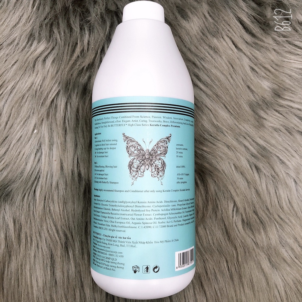 KERATIN BUTTERFLY phục hồi tóc nát,mủn,chát,hư tổn năng 1000ml ( HÀNG CHÍNH HÃNG )