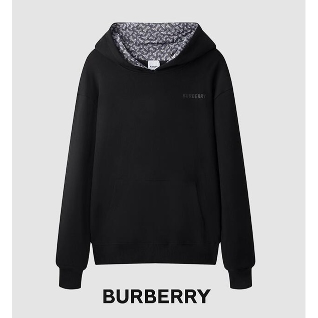 Áo Hoodie Cotton Unisex In Chữ Burberr Thời Trang