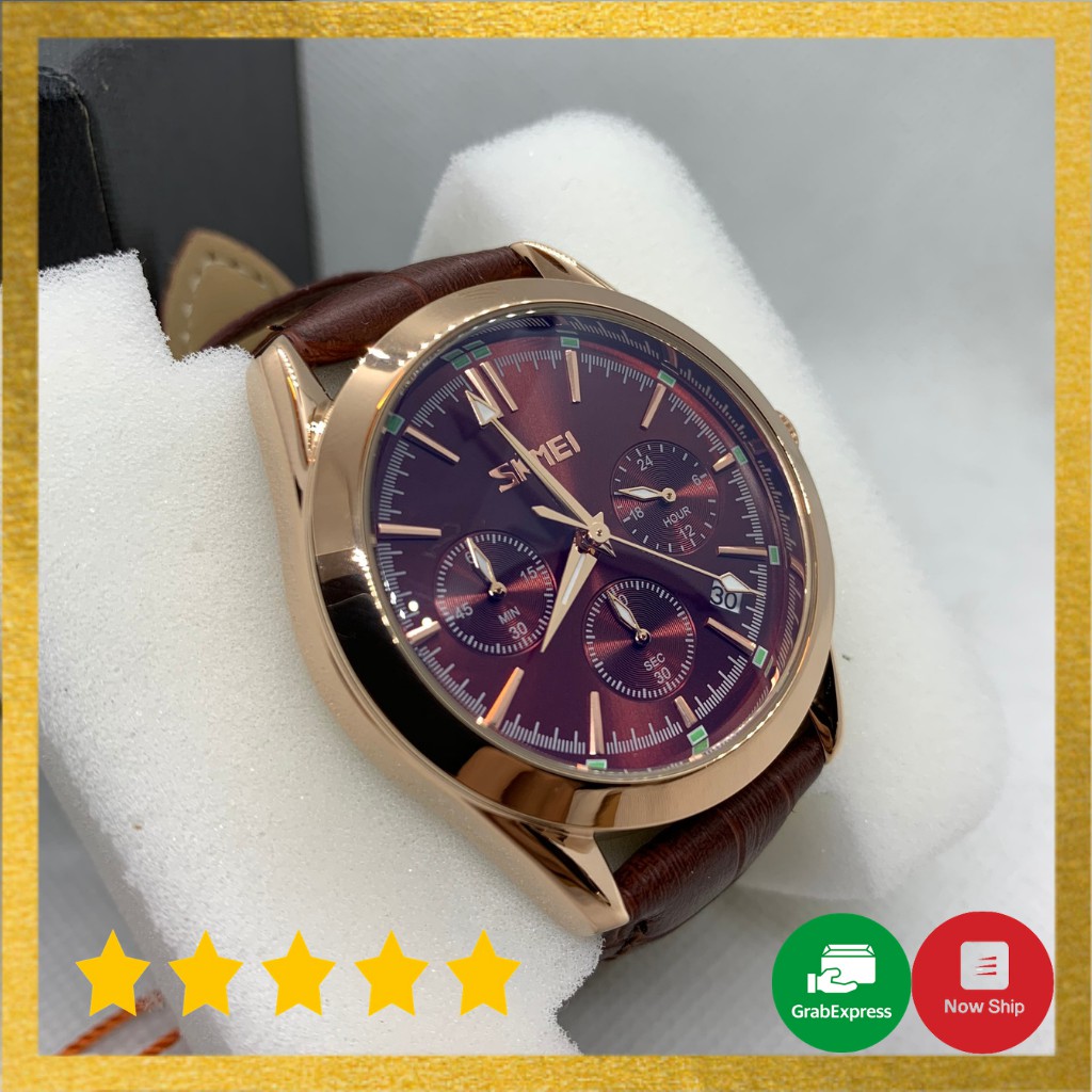 Đồng hồ nam skmei 9127 chính hãng dây da phong cách nam tính lịch lãm, mạt kính chống xước, chống nước-TIGER98_SHOP | BigBuy360 - bigbuy360.vn