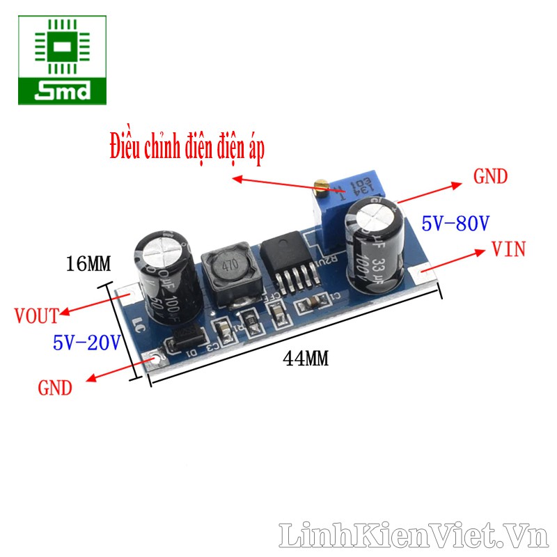 Module hạ áp BUCK DC-DC 0.8A 5-80V XL7015