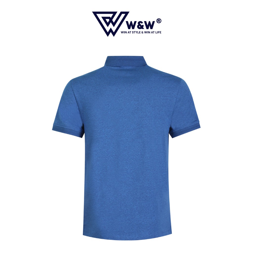 Áo Thun Nam Polo W&amp;W Dáng Slim Fit - Ngắn Tay Màu Trơn Chất Liệu Thoáng Mát, Thấm Hút Tốt WPO58S