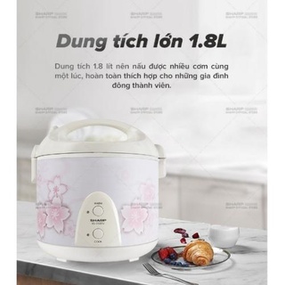[HỎA TỐC] Nồi cơm điện Sharp KS-N192ETV SP - Dung tích 1.8 Lít - Hàng chính hãng