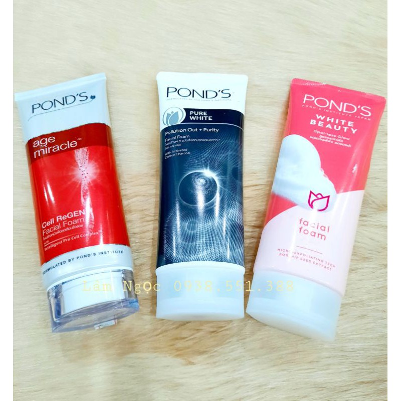 Sữa rửa mặt sáng da POND'S than đen Hồng Sáng Mịn tự nhiên