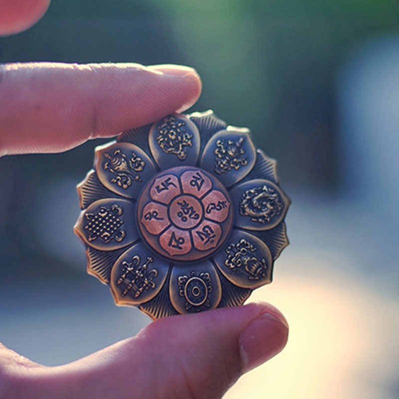 Con Quay Đồ Chơi Fidget Spinner BằNg Kim LoạI HìNh PhậT Giáo Cho Nữ