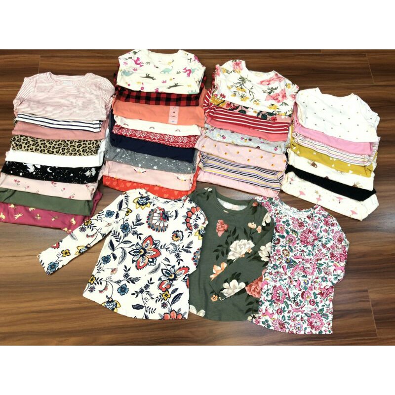 Set 3 áo cotton Oldnavy xuất dư bé gái
