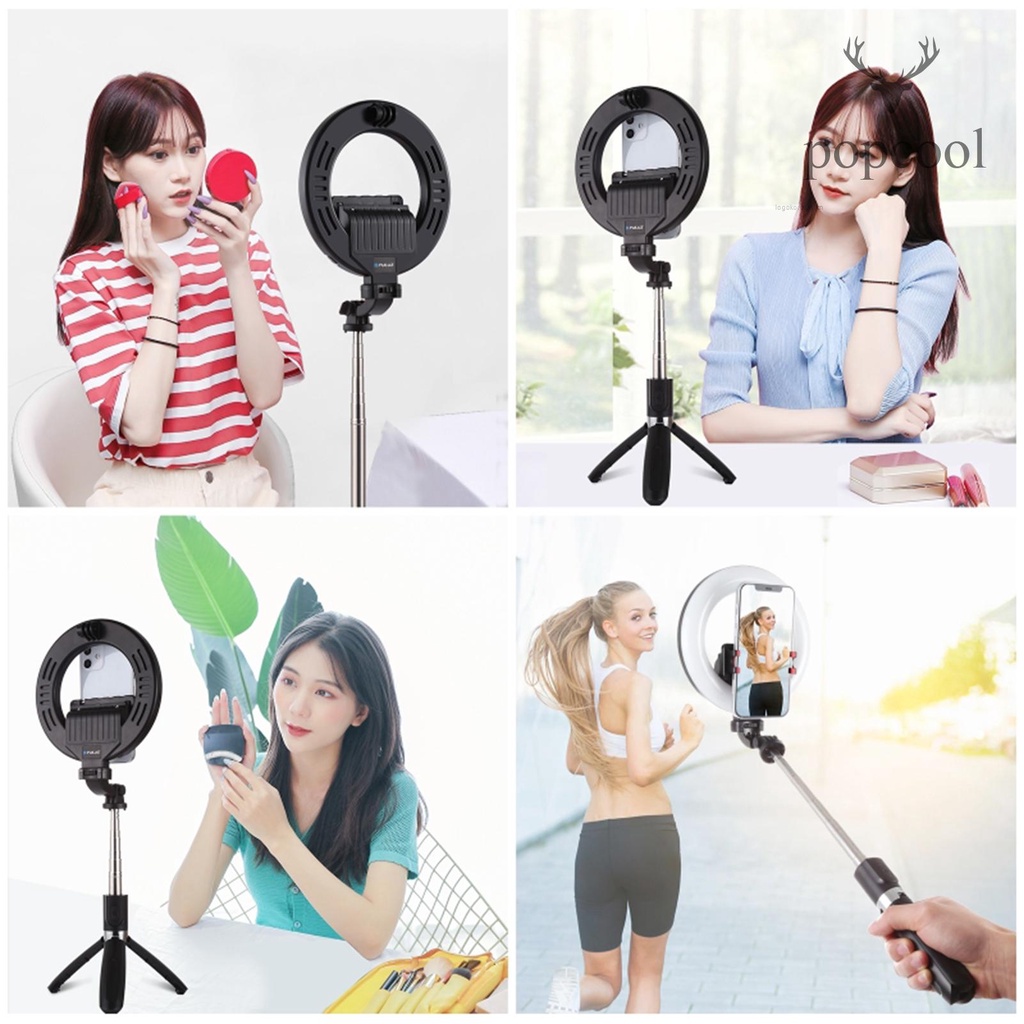 Puluz Gậy Ba Chân Có Đèn Led Hỗ Trợ Chụp Ảnh Selfie | BigBuy360 - bigbuy360.vn