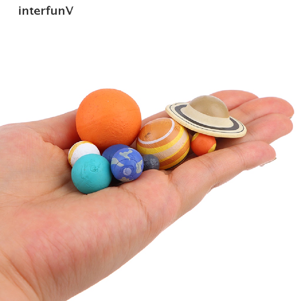[InterfunV] Set 9 Mô Hình Hệ Mặt Trời Mô Phỏng Hành Tinh Đồ Chơi Giáo Dục Khoa Học Cho Bé [Mới]