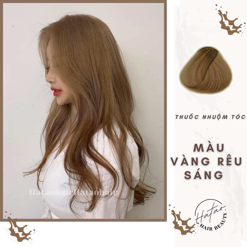 Thuốc nhuộm tóc màu vàng rêu sáng(không tẩy) kèm trợ nhuộm 100ml