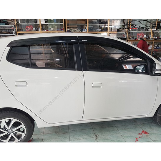 Vè Che Mưa Xe Toyota Wigo 2018 2019 2020,Màu Đen Bộ 4 Vè