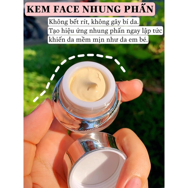 KEM FACE NHUNG PHẤN CAO CẤP NGÀY VÀ ĐÊM (Makeup, dưỡng trắng)