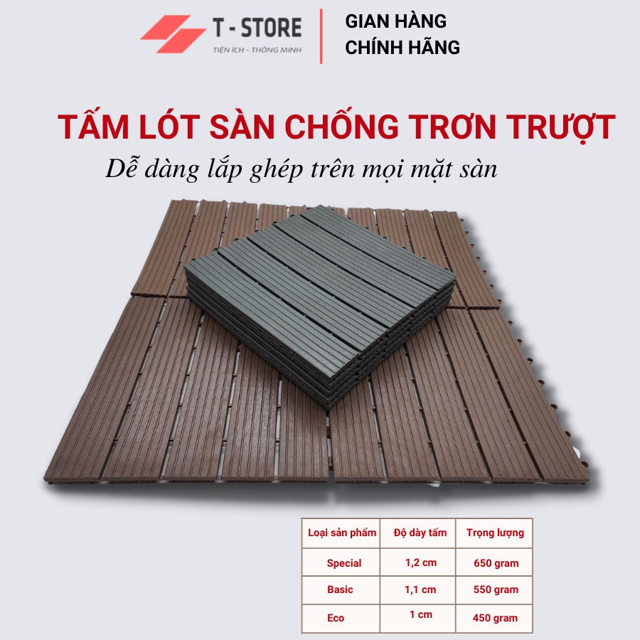 Tấm Lót Sàn Nhựa Ban Công SIENNA - Chuyên dụng Nhà Tắm, Sân Vườn, Bể Bơi