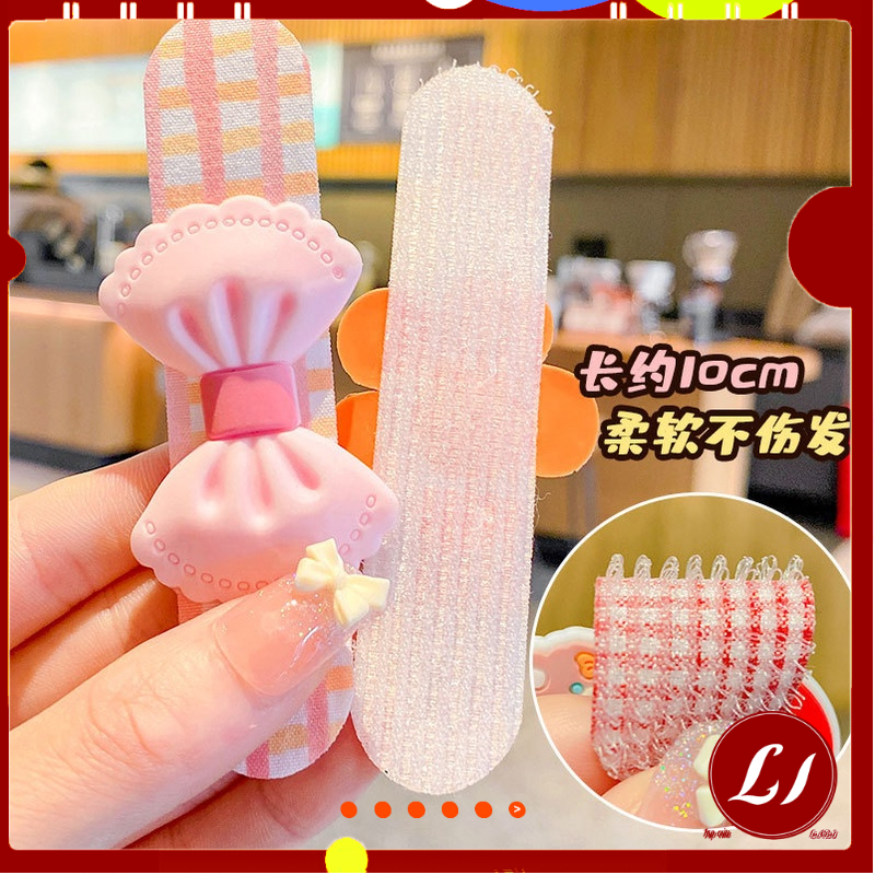 SET BỜM DÁN TÓC chống rối cho bé siêu xinh tặng Chun tóc XOẮN nhỏ nhắn