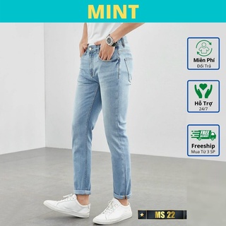 Quần Jean Nam không rách gối. Chất Jean Cao Cấp co dãn 4 chiều, quần jean nam đẹp