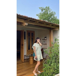 Đầm suông đũi tay bèo
