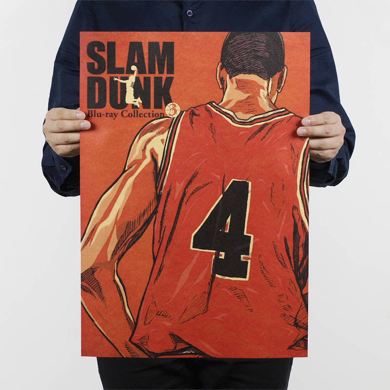 Áp Phích Trang Trí Nội Thất Hình Anime Slam Dunk