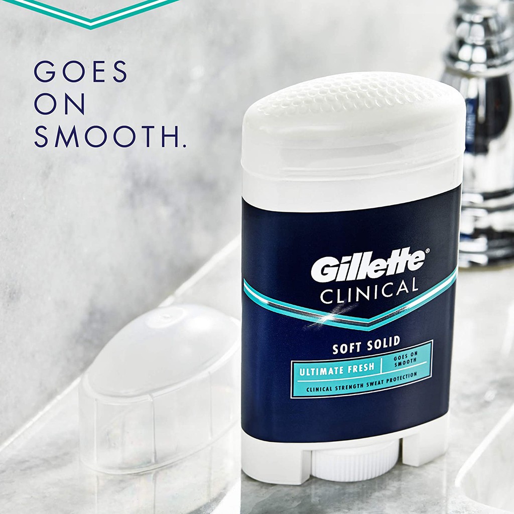 Lăn khử mùi dạng sáp dành cho nam Gillette Clinical Antiperspirant Deodorant for Men Ultimate Fresh Scent 76g (Mỹ)