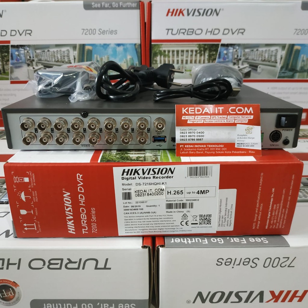 Đầu ghi 16 kênh HDTVI H.265+ Hikvision DS7216HQHIK1(S) Hàng chính hãng